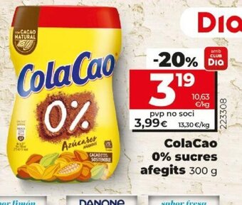 Dia Cola Cao 0% Sucres Afegits oferta