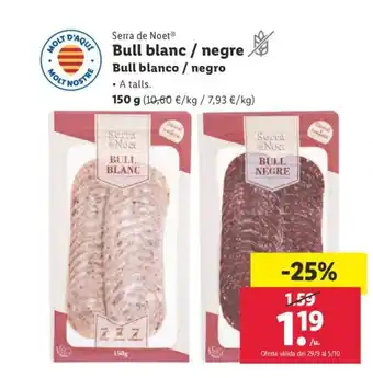 Lidl Bull Blanc/ Negre oferta