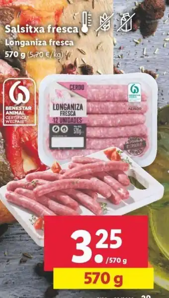 Lidl Salsitxa Fresca oferta