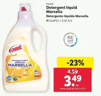 Lidl Detergent Liquid Marsella oferta