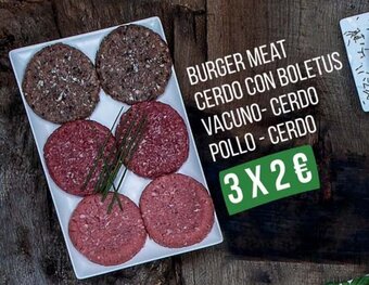 Alimerka Burger Meat Cerdo Con Boletus Vacuno-Cerdo Pollo-Cerdo oferta