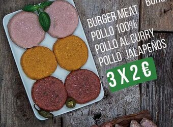 Alimerka Burger Meat Pollo 100% Pollo Al Curry Pollo Jalapeños oferta