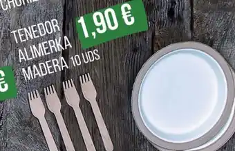 Alimerka Tenedor Alimerika Madera 10uds oferta