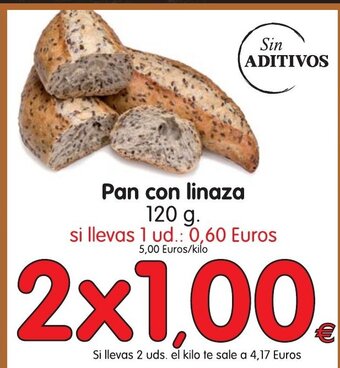 Alimerka Pan con linaza 120 g oferta