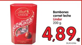 Alimerka Lindor Bombones cornet leche 200 g oferta