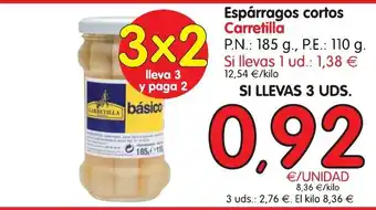 Alimerka Carretilla Espárragos cortos 185 g oferta