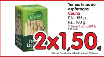 Alimerka Cauria Yemas finas de espárragos 155 g oferta