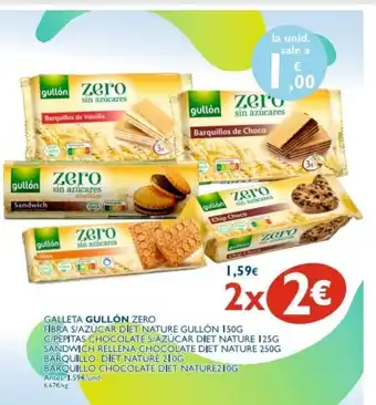 Supermercados La Despensa Gullón Zero Galleta Fibra S/Azucar Diet Nature Gullón I50g oferta