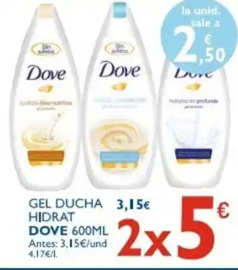 Supermercados La Despensa Dove Gel Ducha Hidrat 600ml oferta