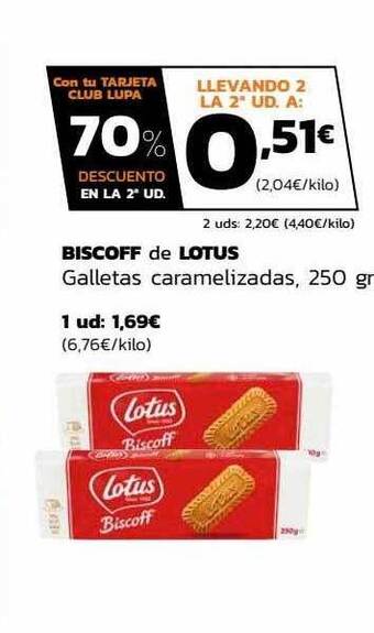 Supermercados Lupa Biscoff de lotus galletas caramelizadas oferta