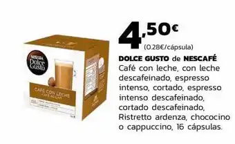 Supermercados Lupa Dolce gusto de nescafé café con leche con leche descafeinado espresso intenso cortado espresso intenso descafeinado cortado d oferta