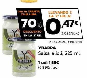 Supermercados Lupa Ybarra salsa alioli oferta