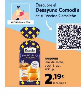 Supermercados Lupa Pasquier pan de leche pack 8 oferta