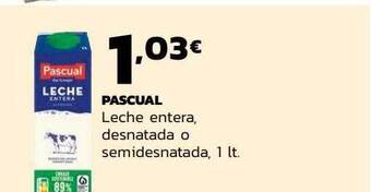 Supermercados Lupa Pascual leche entera desnatada o semidesnatada oferta