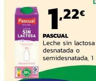 Supermercados Lupa Pascual leche sin lactosa desnatada o semidesnatada oferta