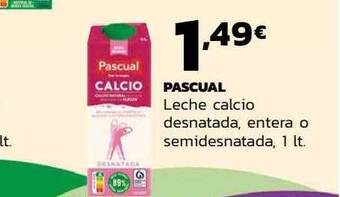 Supermercados Lupa Pascual leche calcio desnatada entera o semidesnatada oferta