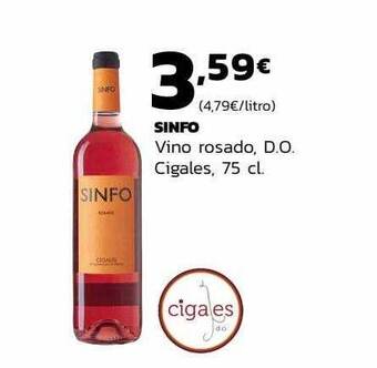 Supermercados Lupa Sinfo vino rosado d.o. cigales oferta