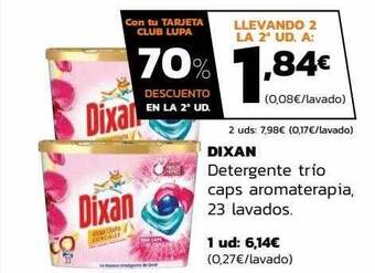 Supermercados Lupa Dixan detergente trio caps aromaterapia oferta