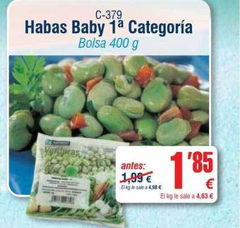 Abordo Habas baby 1ª categoría oferta