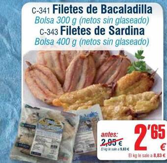 Abordo Filetes de bacaladilla, filetes de sardina oferta