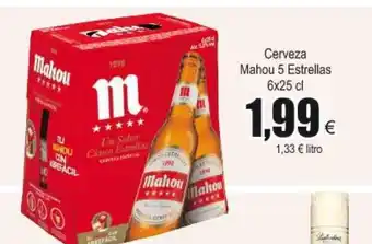 FROIZ Mahou 5 Estellas Cerveza 6x25cl oferta