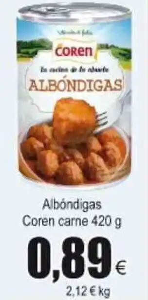 FROIZ Coren Carne Albóndigas 430g oferta