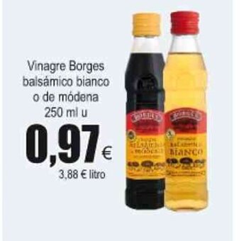 FROIZ Vinagre Borges balsámico bianco o de módena 250ml u oferta