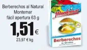 FROIZ Montemar berberechos al NAtural fácil apertura 63g oferta