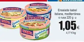 FROIZ Ensalada Isabel italiana, mediterránea o rusa 220g u oferta
