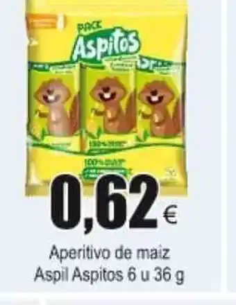 FROIZ Aspitos Aperitivo de maiz 6 u 36g oferta