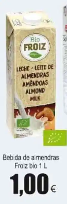FROIZ Bebida de almendras Froiz bio 1L oferta