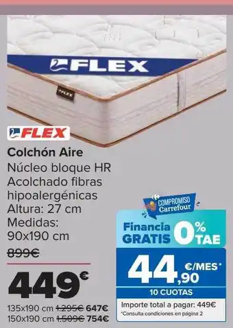 Carrefour Colchón aire flex oferta
