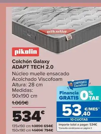 Carrefour Pikolin galaxy adapt tech 2.0 oferta