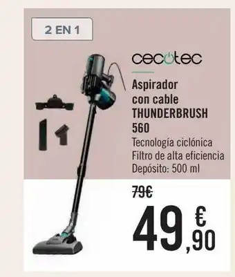Carrefour Aspirador con cable thunderbrush 560 cecotec oferta