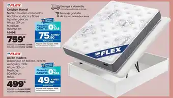 Carrefour Flex colchãn hamal flex arcón madera oferta