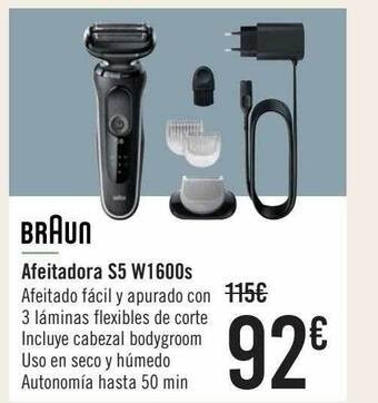 Carrefour Braun afeitadora s5 w1600s oferta