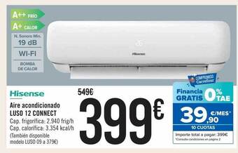 Carrefour Hisense aire acondicionado luso 12 connect oferta