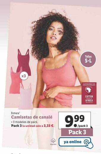 Lidl Esmara camiseta de canalé oferta