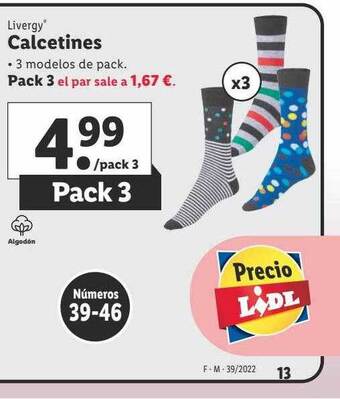Lidl Livergy calcetines oferta