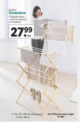 Lidl Aquapur tendedero oferta