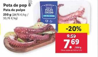 Lidl Pata de pulpo oferta