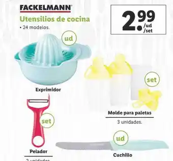 Lidl Fackelmann utensilios de cocina oferta