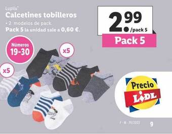 Lidl Lupilu calcetines tobilleros oferta