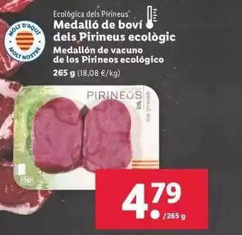 Lidl Medallón de vacuno de los pirineos ecológico oferta