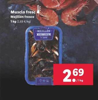 Lidl Mejillón fresco oferta