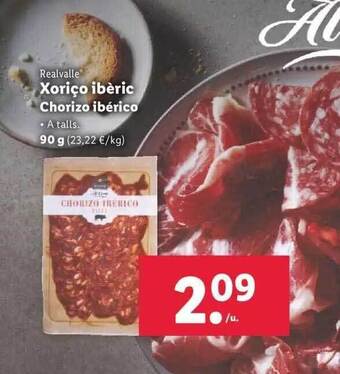 Lidl Realvalle chorizo ibérico oferta
