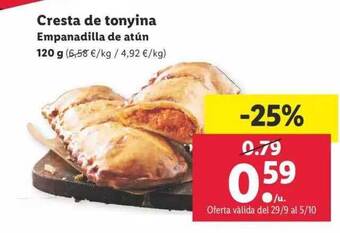 Lidl Empanadilla de atún oferta