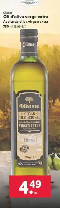 Lidl Olisone aceite de oliva virgen extra oferta