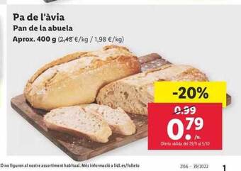 Lidl Pan de la abuela oferta
