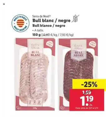 Lidl Serra de noet bull blanco negro oferta